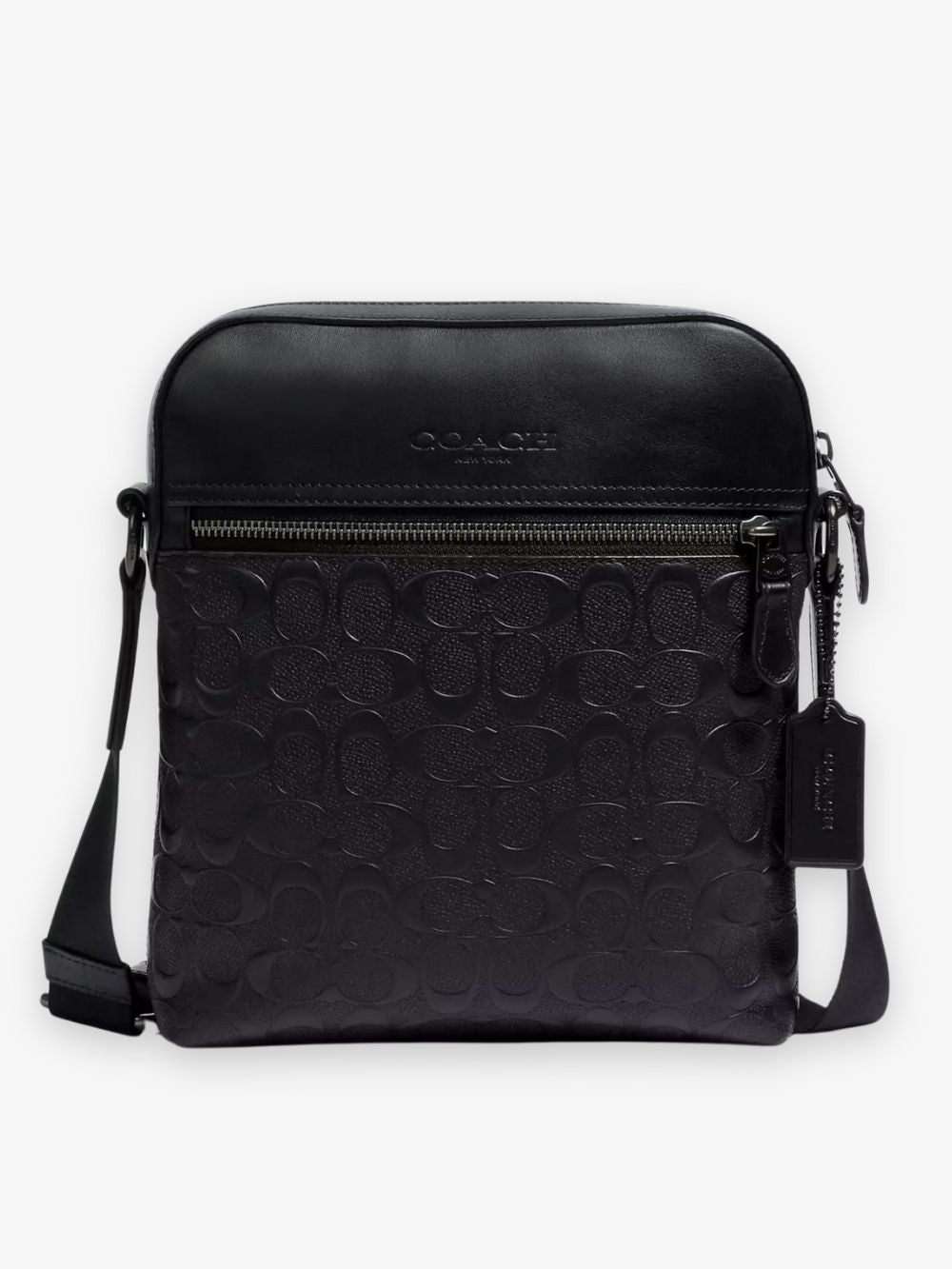 Bolso Crossbody de cuero Houston con relieve