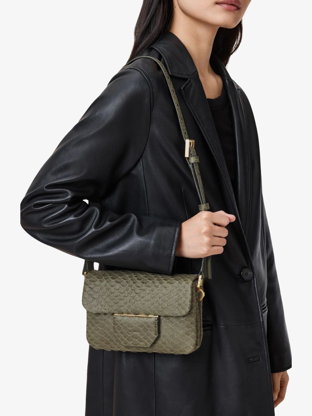 Bolso Crossbody de piel tipo serpiente Jupiter