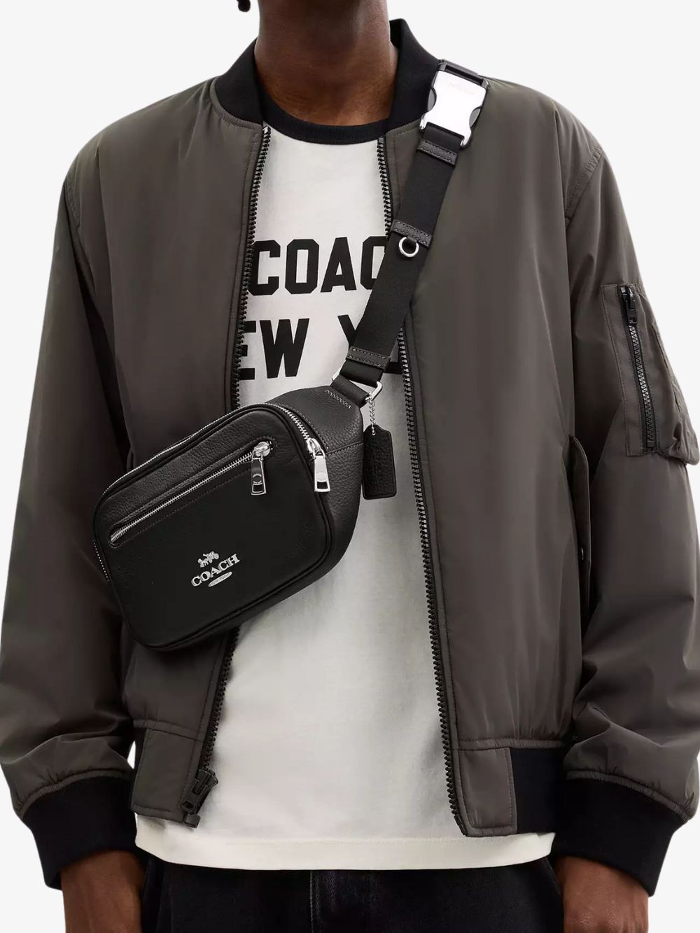 Riñonera de cuero liso Elias