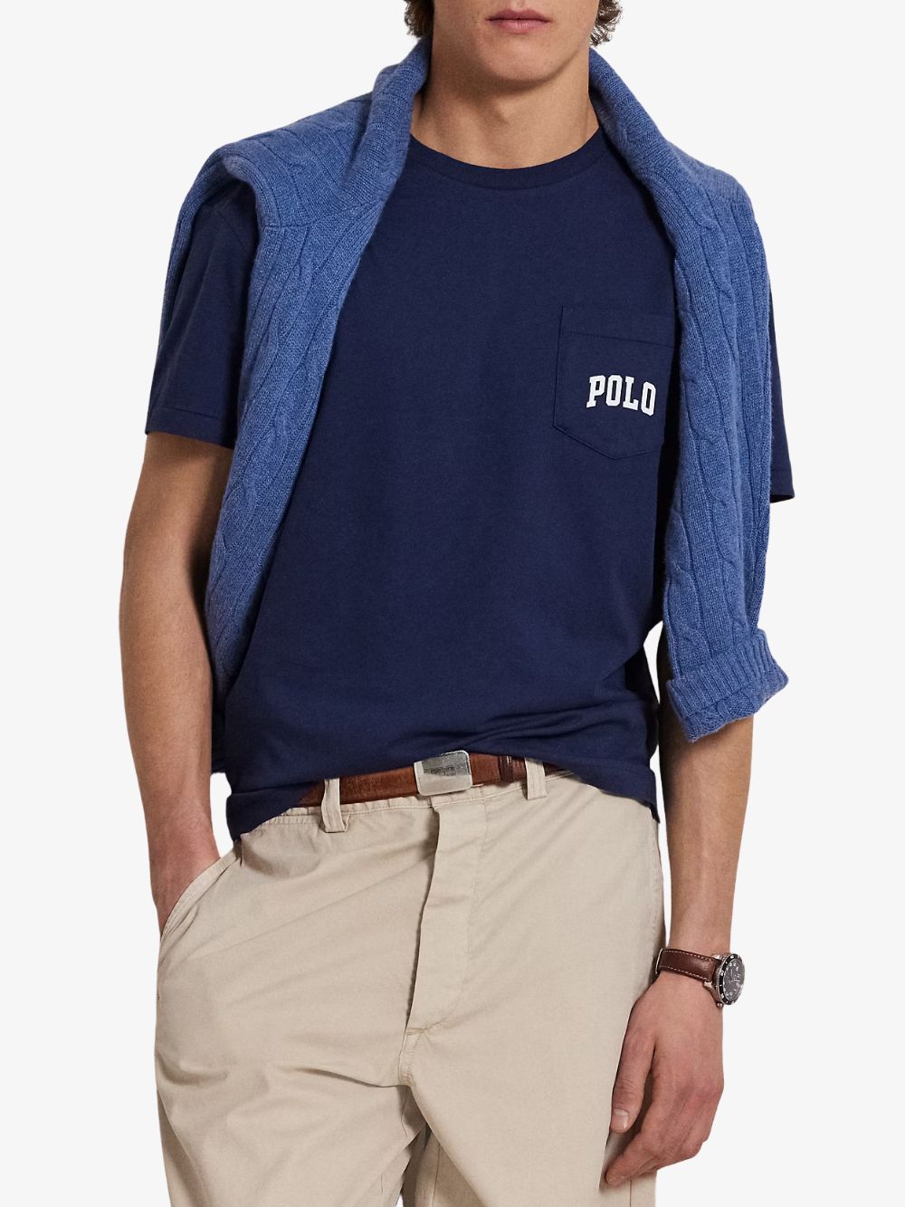 Playera Polo Bear estampada en el centro de la espalda