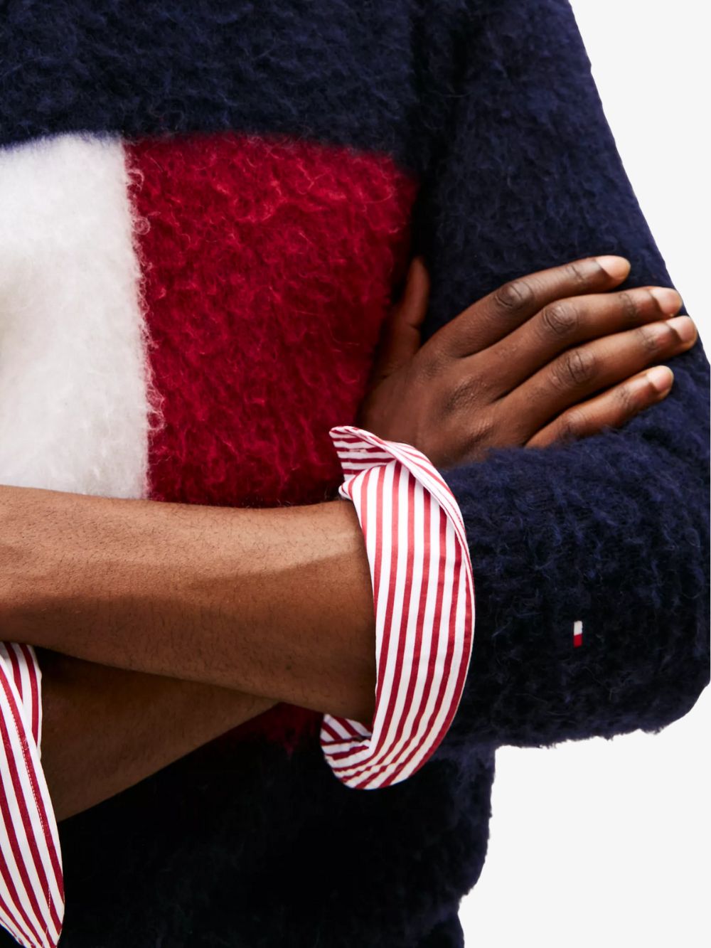 Suéter de lana y alpaca con bandera