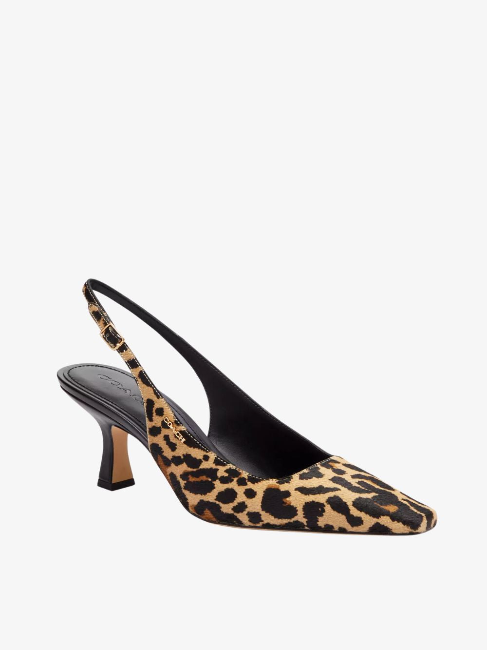 Zapatillas Slingback estampado de leopardo