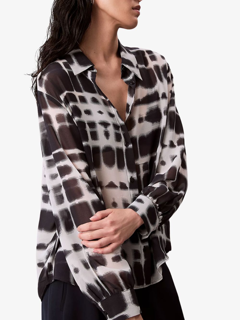 Blusa ligera Chiffon Print