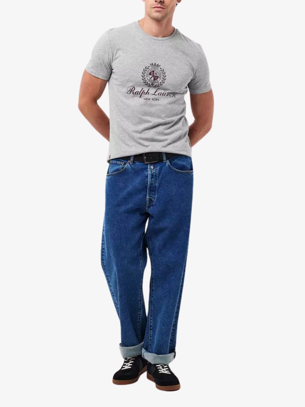 Playera gris logo M