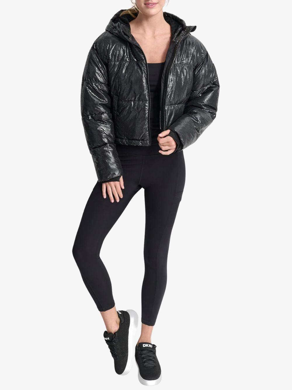 Chamarra puffer con monograma XS para mujer