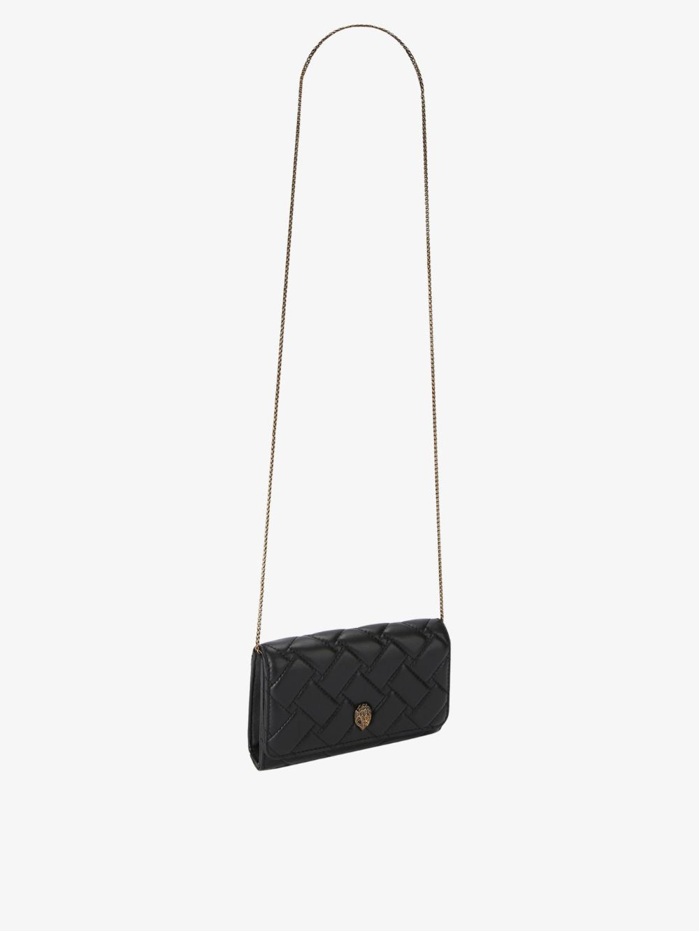 Cartera Kensington de piel acolchada con cadena