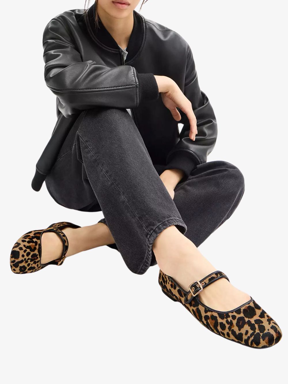 Zapatos Mary Jane estampado de leopardo