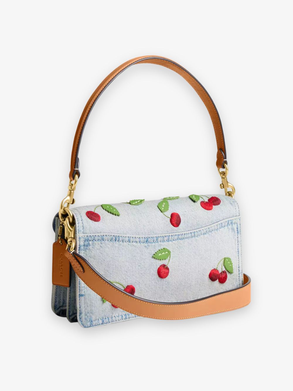 Bolso de hombro Tabby 26 con bordado de cerezas