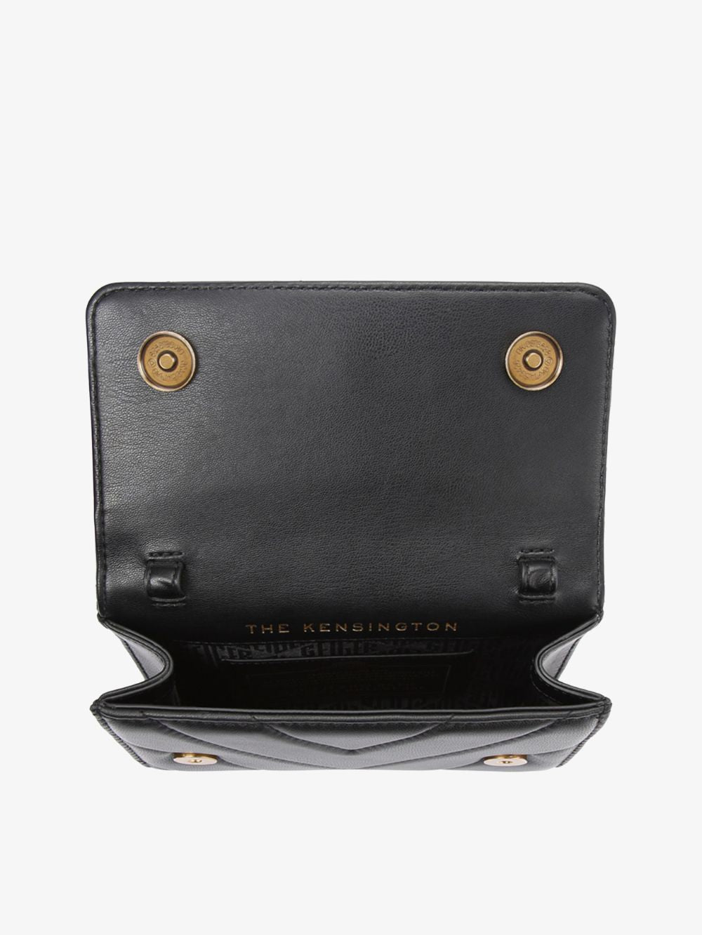 Cartera Kensington de piel acolchada con cadena