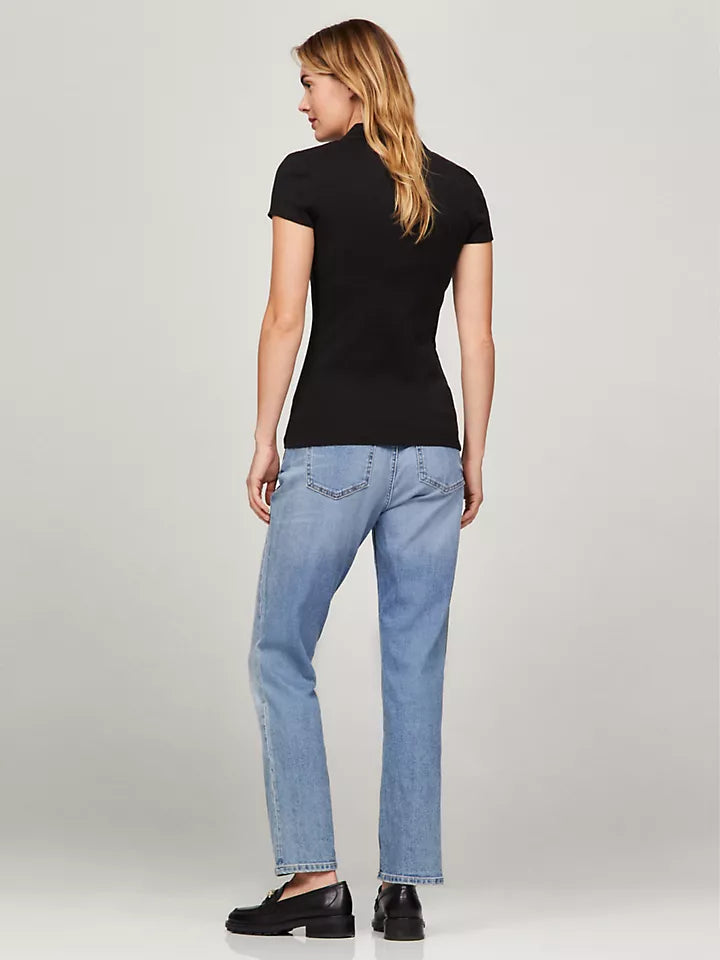Tommy Hilfiger Playera tipo polo con cierre