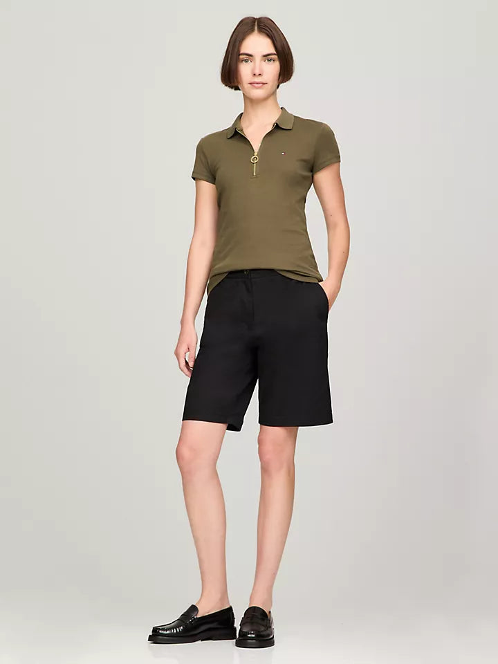 Tommy Hilfiger Playera tipo polo con cierre