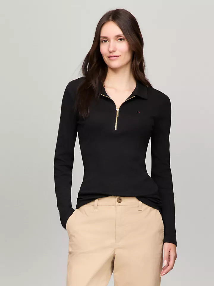 Tommy Hilfiger Playera tipo polo de manga larga