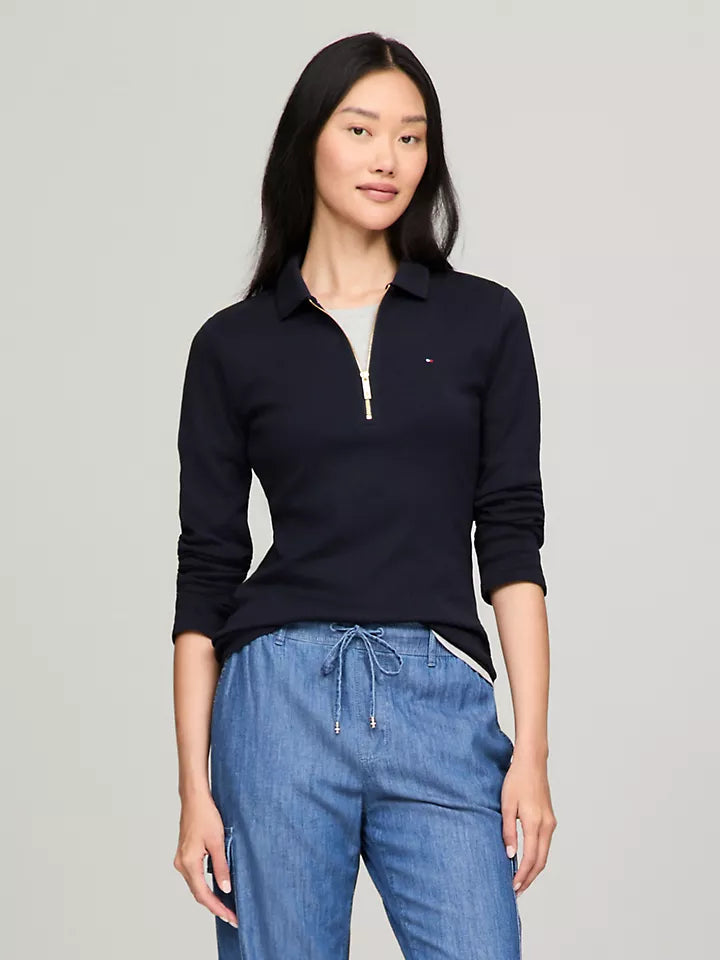 Tommy Hilfiger Playera tipo polo de manga larga
