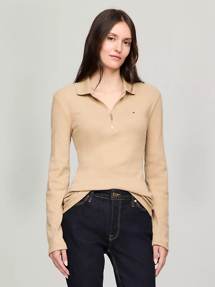 Tommy Hilfiger Playera tipo polo de manga larga