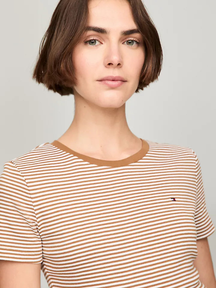 Tommy Hilfiger Playera de cuello redondo con rayas