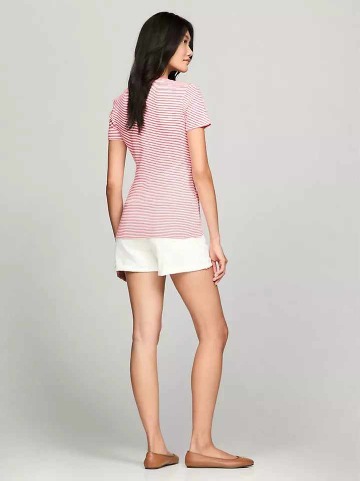 Tommy Hilfiger Playera de cuello redondo con rayas