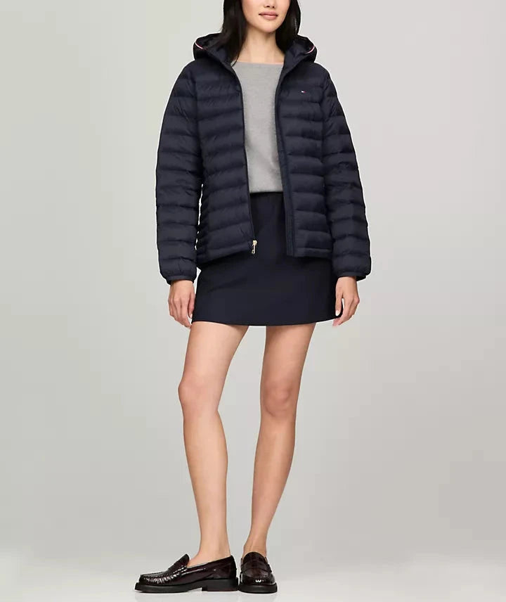Tommy Hilfiger Chamarra puffer con gorro