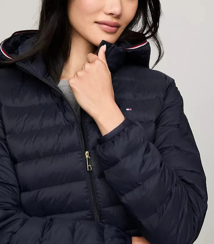 Tommy Hilfiger Chamarra puffer con gorro