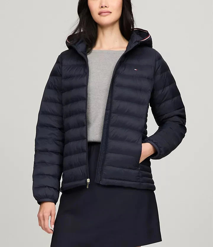 Tommy Hilfiger Chamarra puffer con gorro