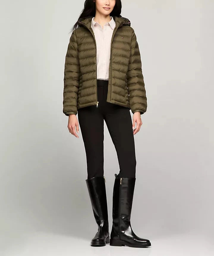 Tommy Hilfiger Chamarra puffer con gorro
