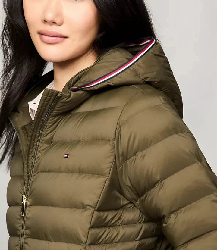 Tommy Hilfiger Chamarra puffer con gorro