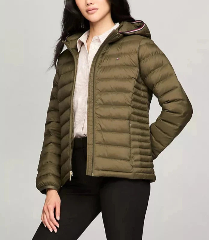 Tommy Hilfiger Chamarra puffer con gorro