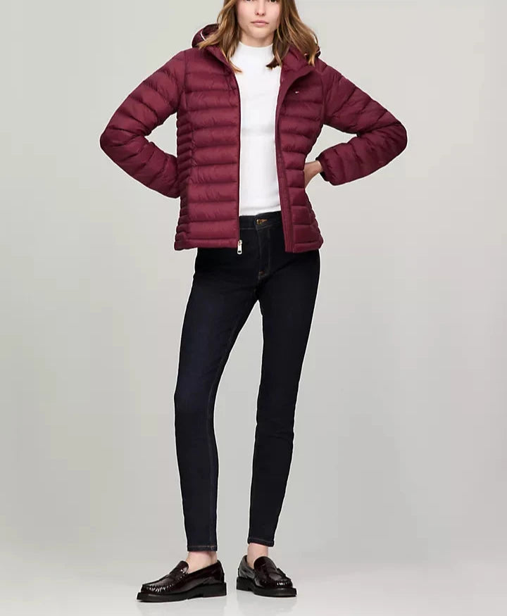 Tommy Hilfiger Chamarra puffer con gorro