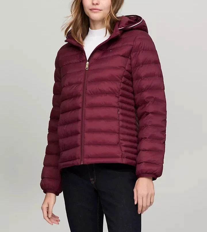 Tommy Hilfiger Chamarra puffer con gorro