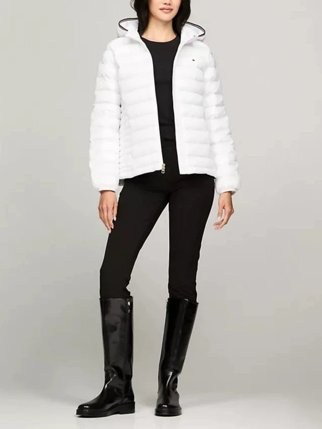 Tommy Hilfiger Chamarra puffer con gorro