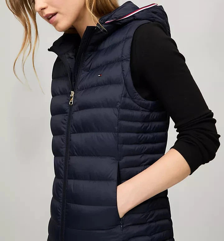 Tommy Hilfiger Chaleco puffer con gorro