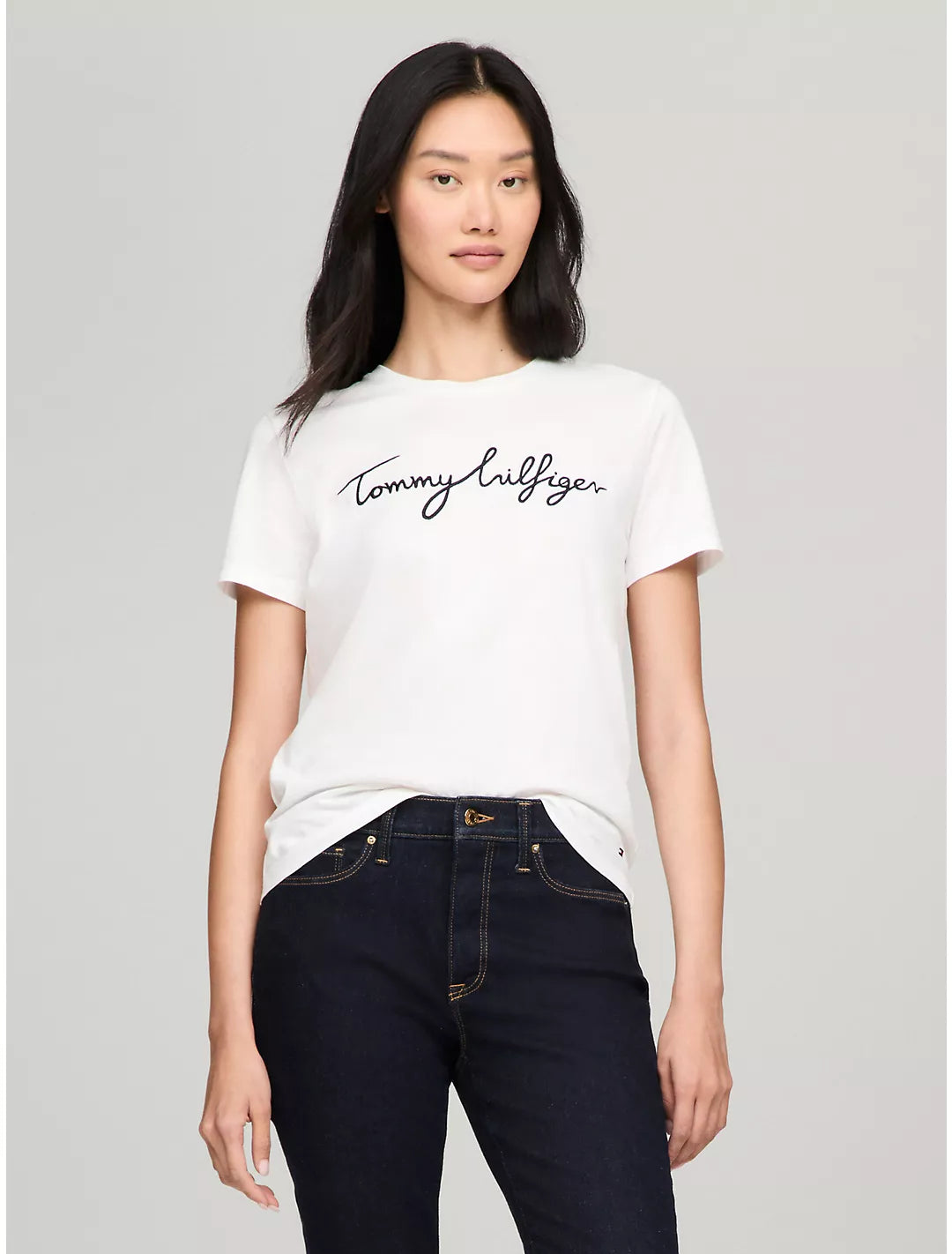 Tommy Hilfiger Playera con logo bordado manuscrita