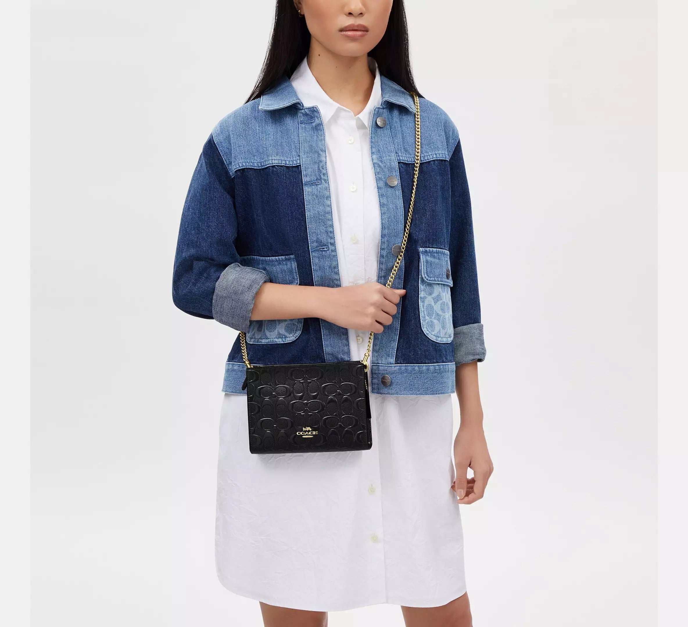 Coach Crossbody Slim con monograma en relieve