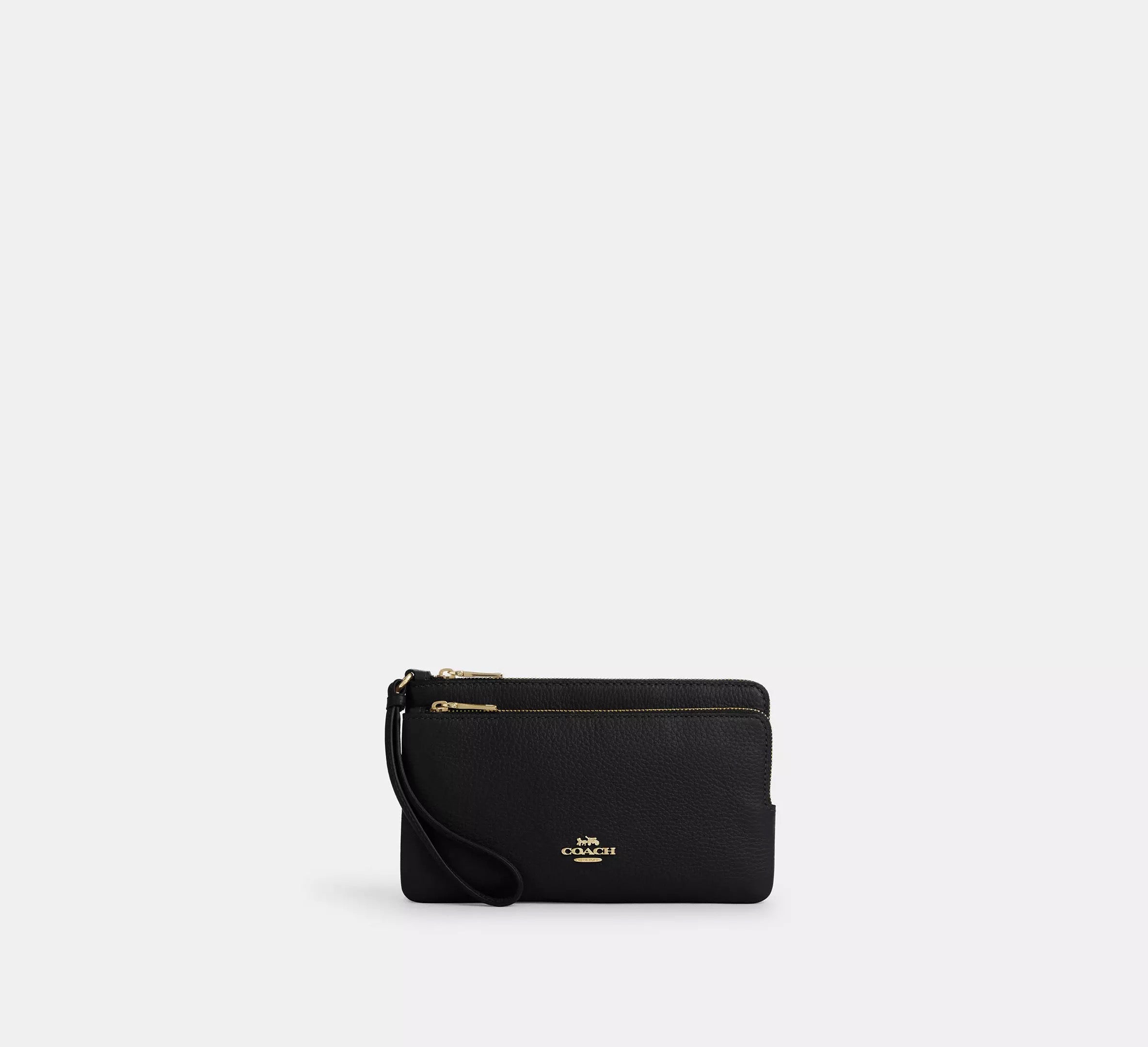 Coach Wristlet doble cierre grande