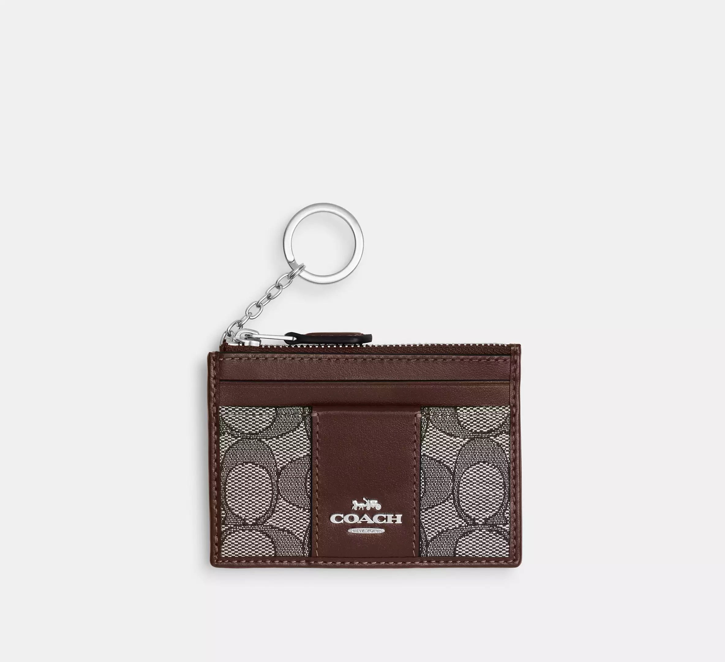 Coach Tarjetero Mini Skinny Id con monograma Jacquard