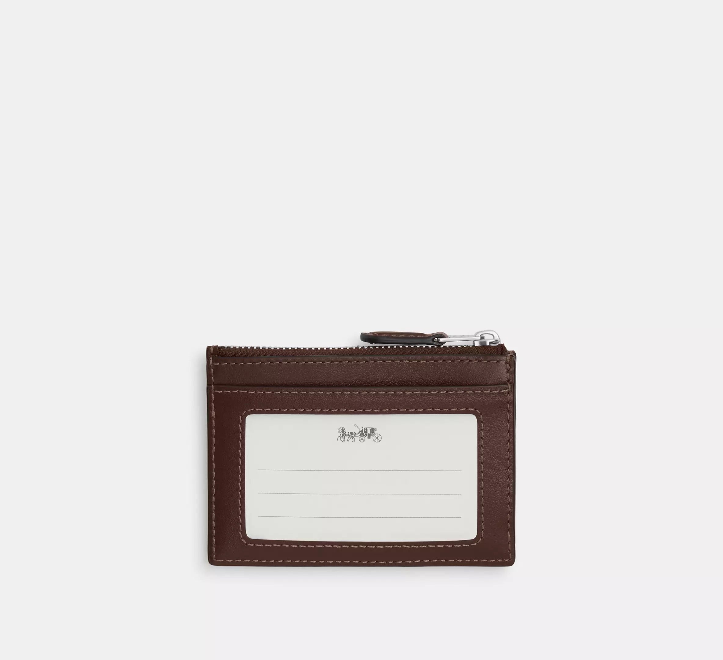 Coach Tarjetero Mini Skinny Id con monograma Jacquard