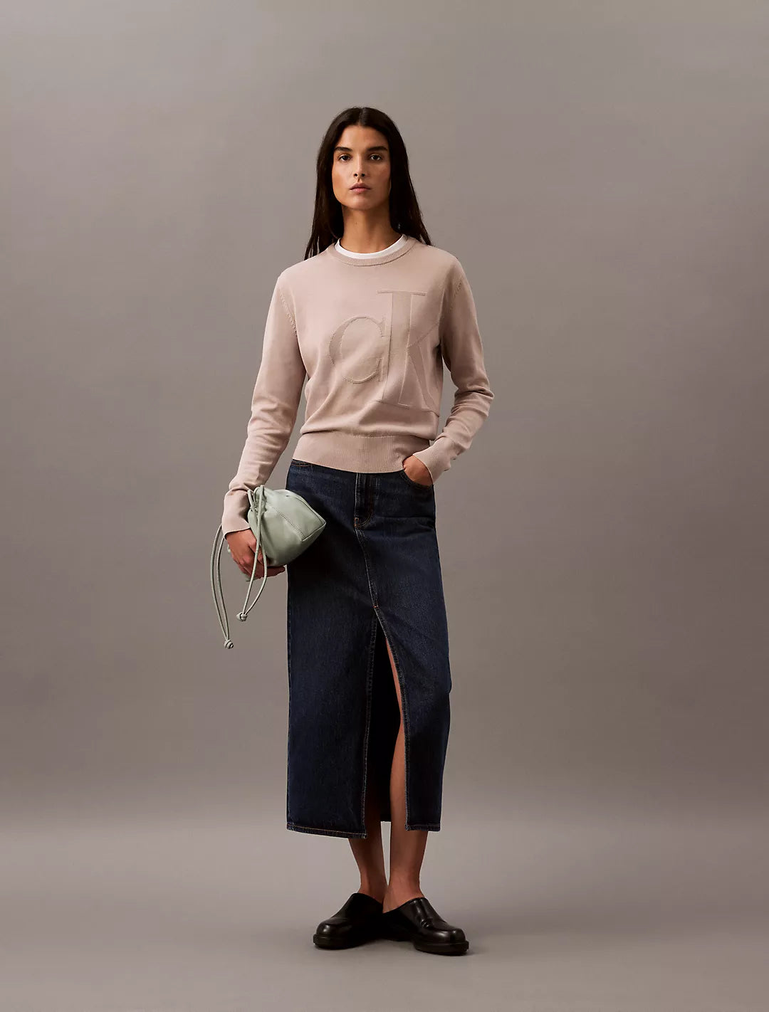 Calvin Klein Suéter cuello redondo con logo monograma