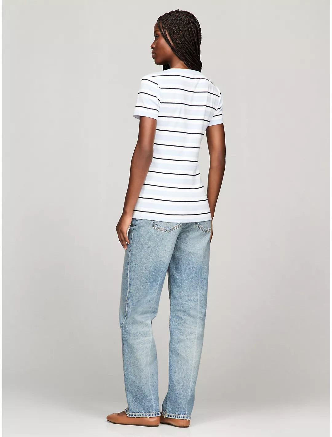 Tommy Hilfiger Playera a rayas con escote en V