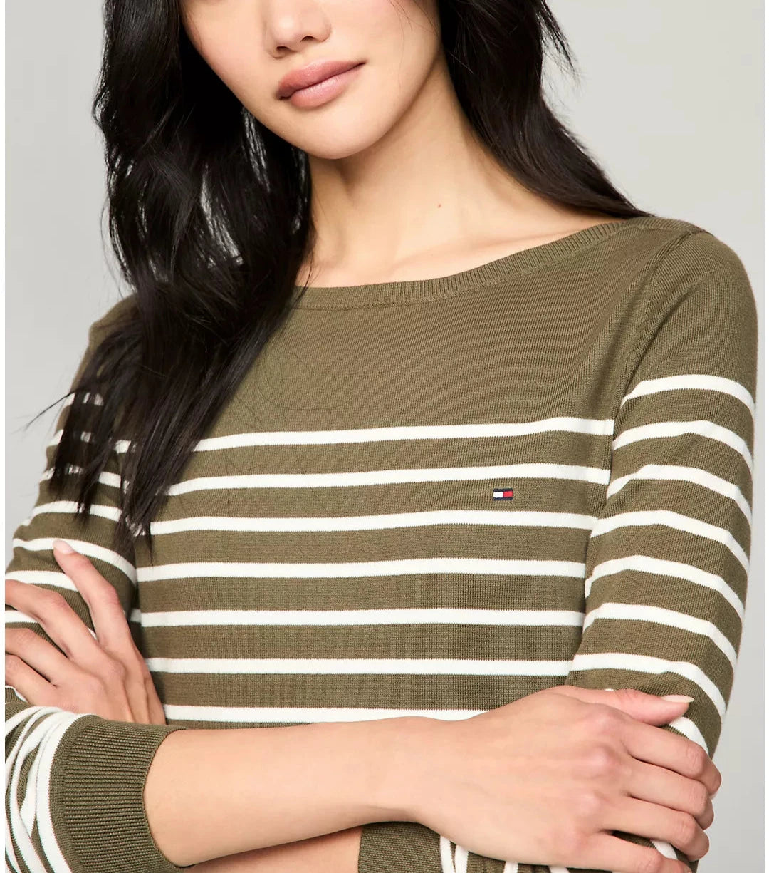 Tommy Hilfiger Suéter a rayas con cuello