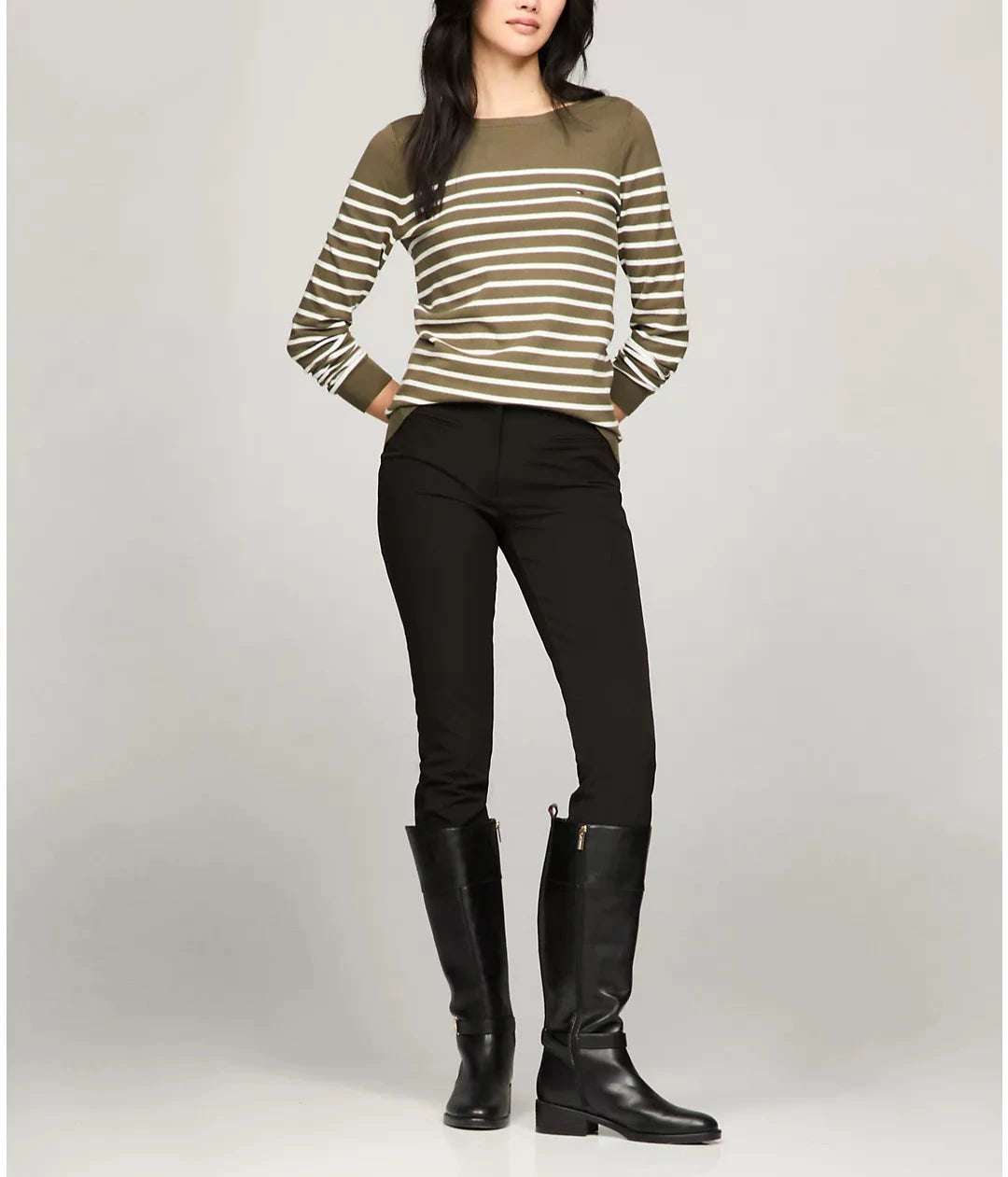 Tommy Hilfiger Suéter a rayas con cuello