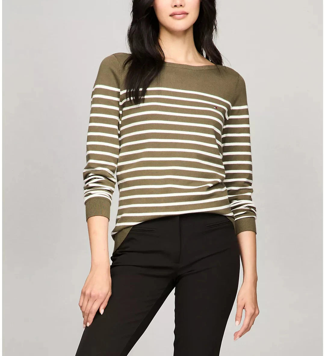 Tommy Hilfiger Suéter a rayas con cuello