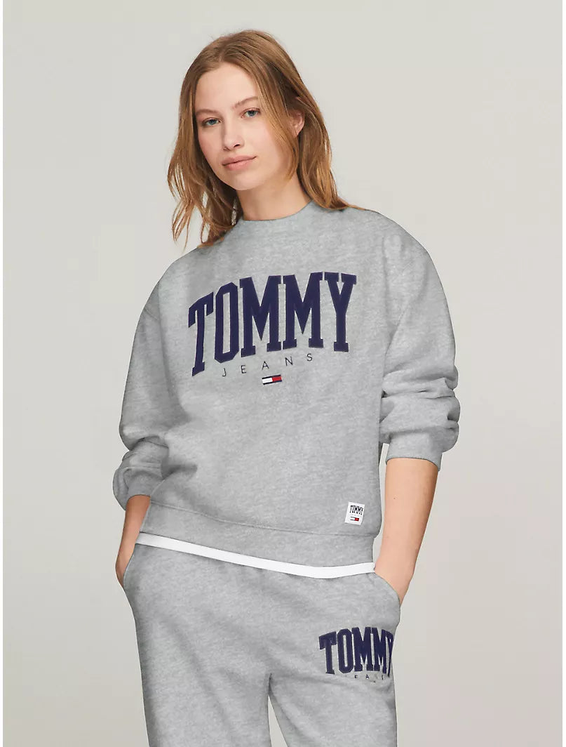 Tommy Jeans Sudadera TJ Varsity logotipo bordado