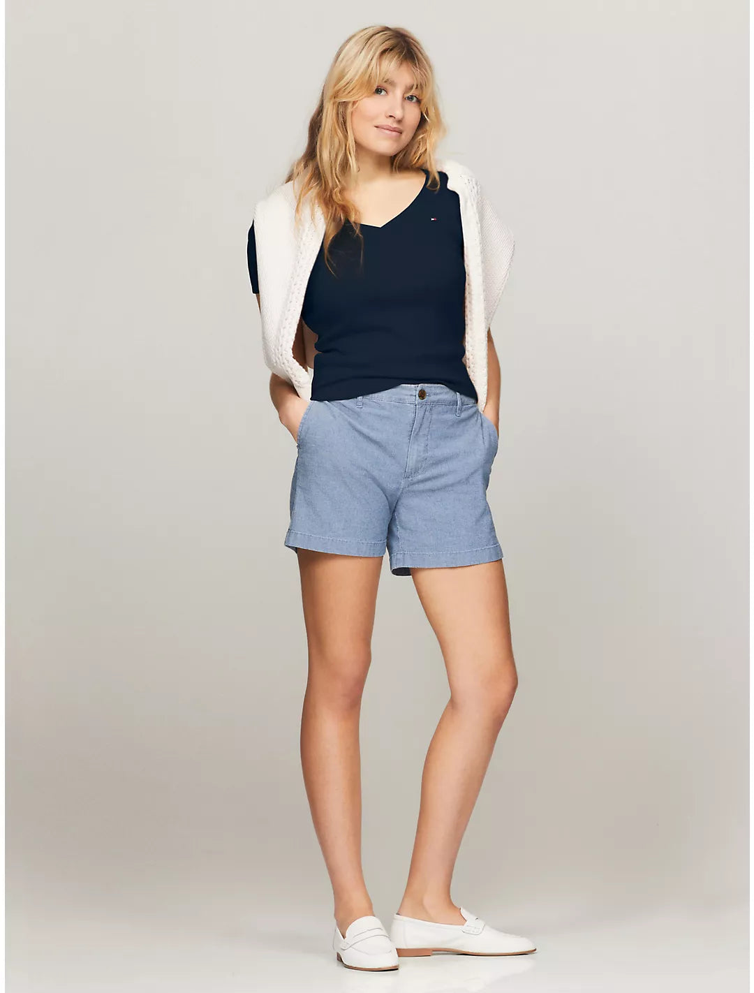 Tommy Hilfiger Playera con escote en V