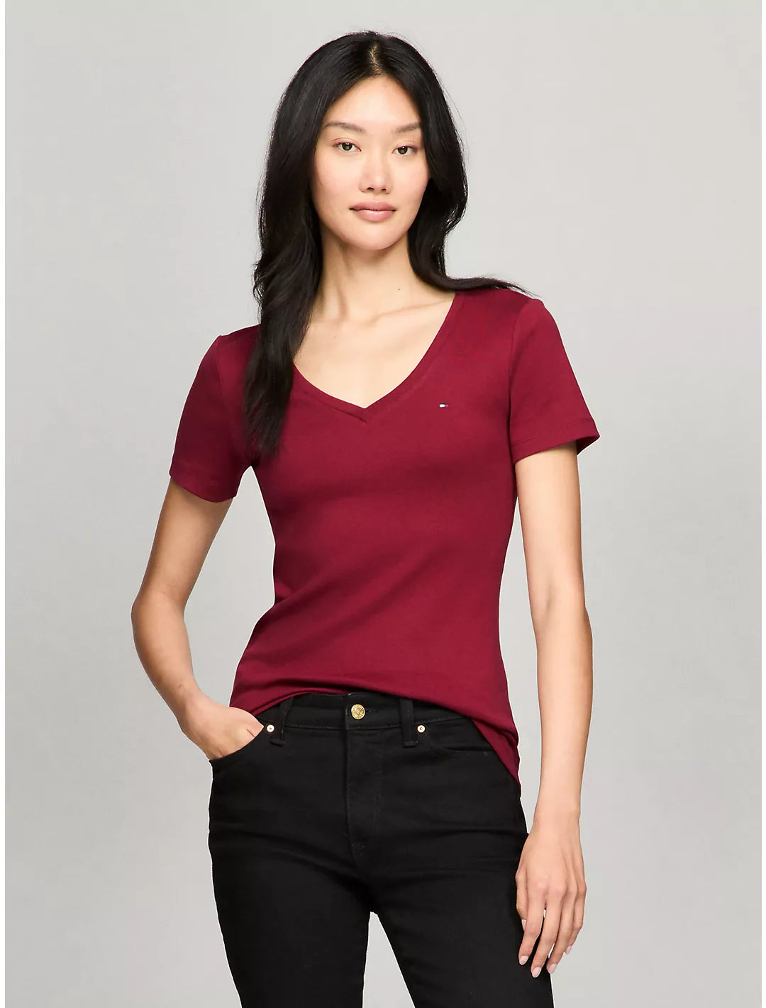 Tommy Hilfiger Playera con escote en V