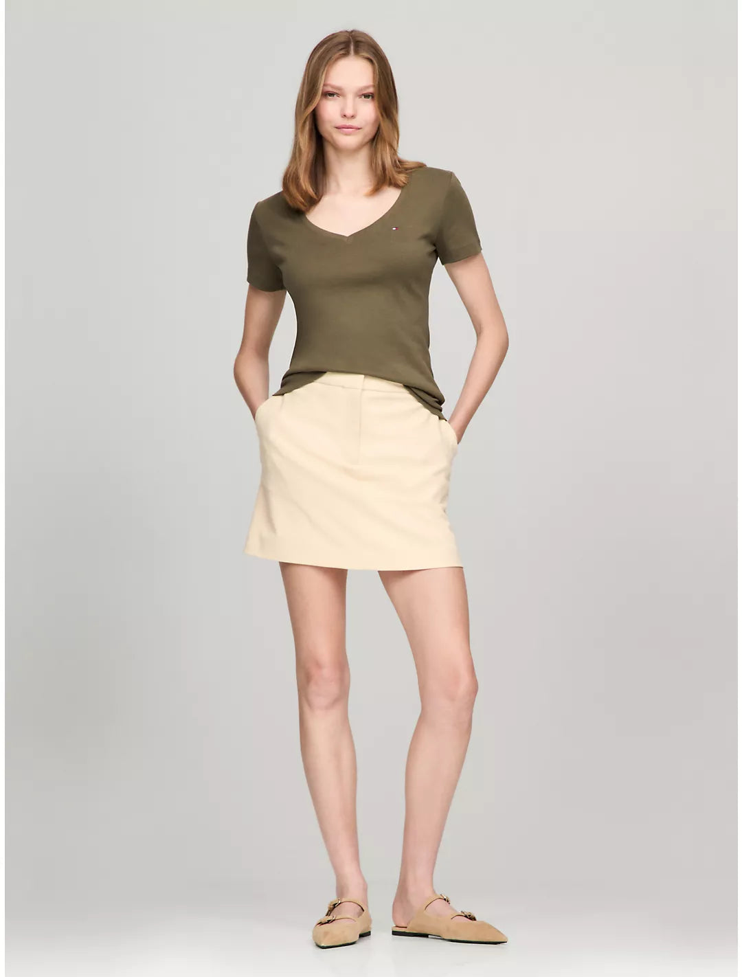Tommy Hilfiger Playera con escote en V