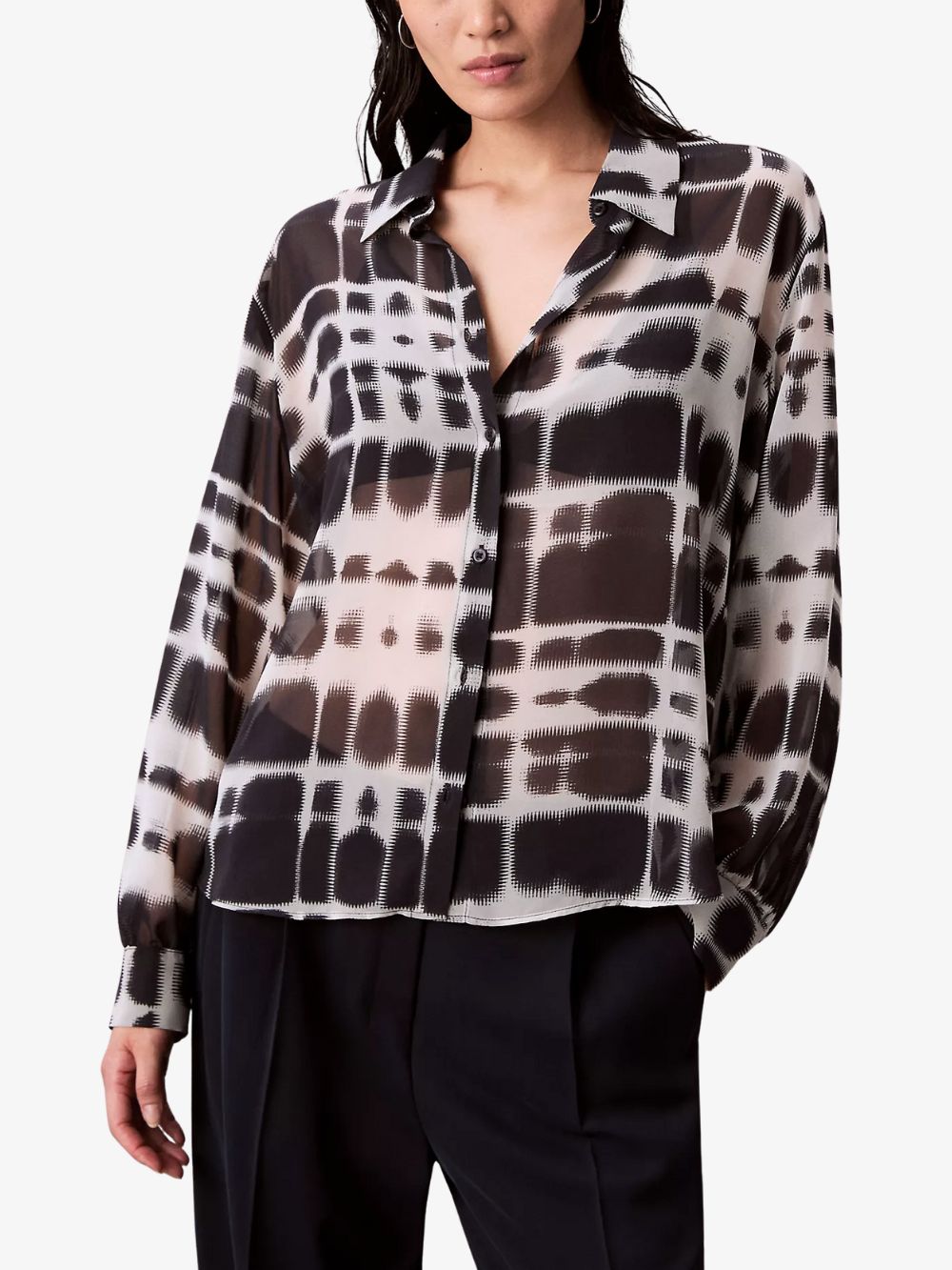 Blusa ligera Chiffon Print