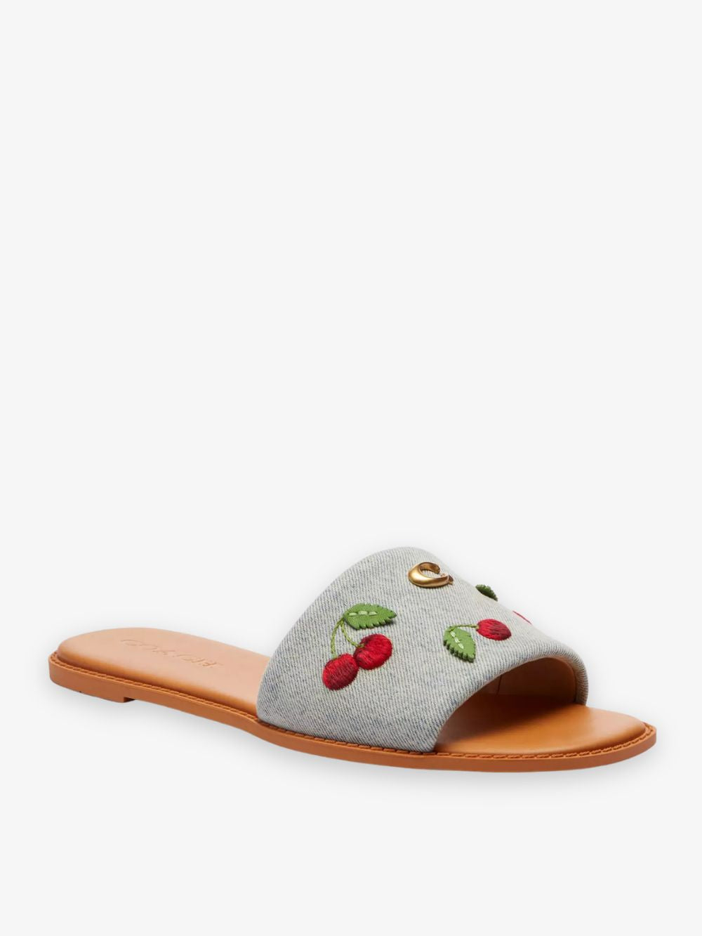 Sandalias Holly con bordado de cerezas