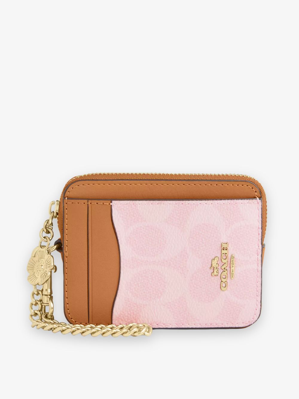 Tarjetero con dije con cierre