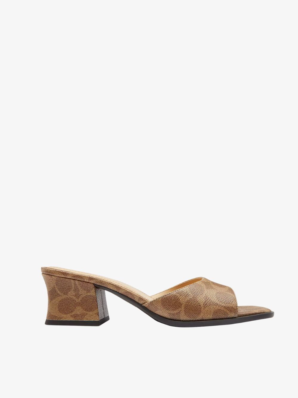 Sandalias de tacón cuadrado en monograma