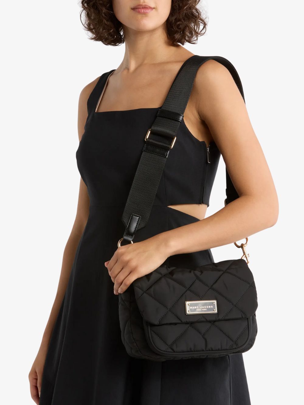 Crossbody Messenger Bag de nailon Quilted