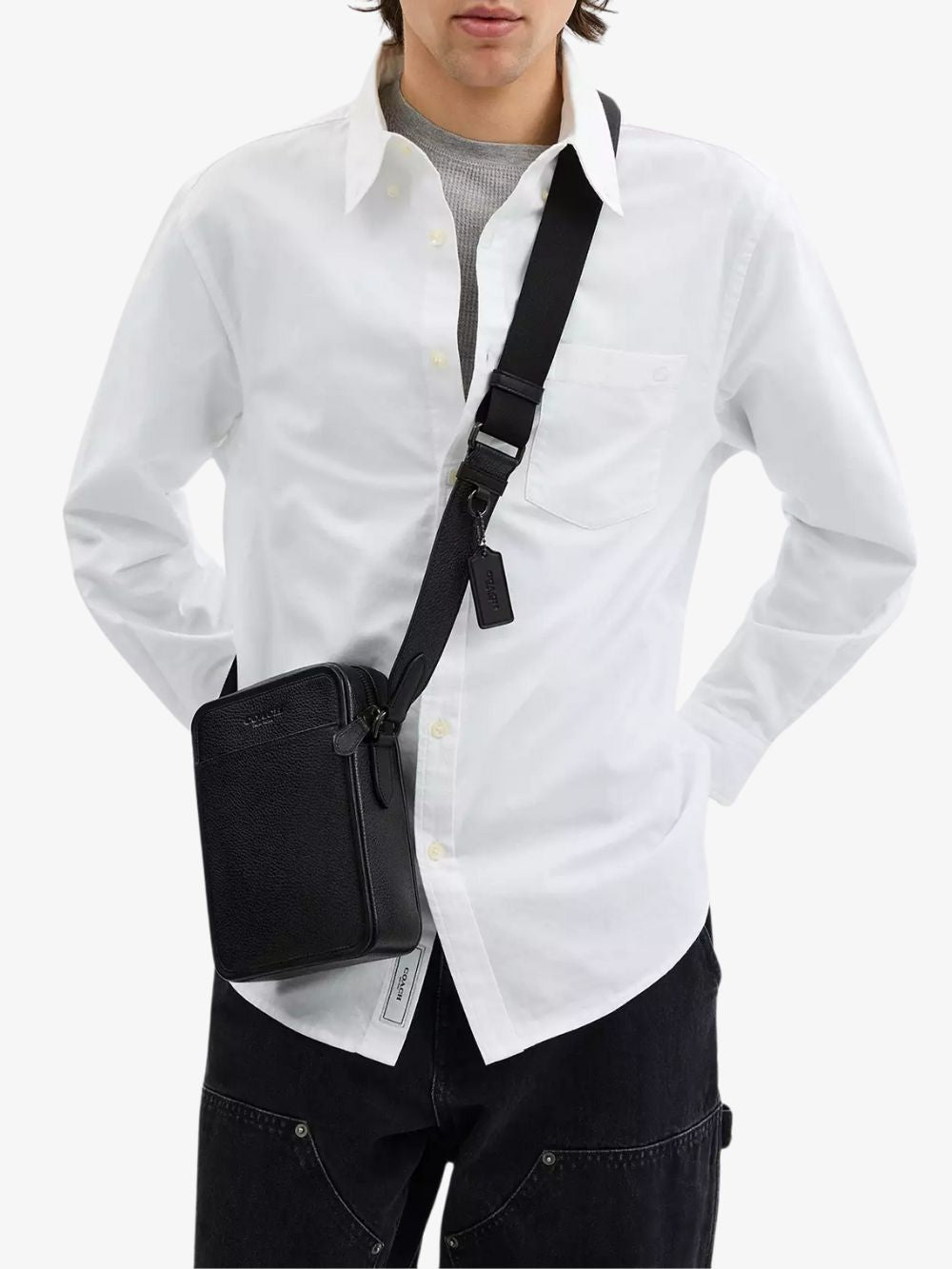 Bolso crossbody de cuero liso Sullivan